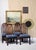 Set of 4 Oak Arched Dining Chairs With Blue Velvet Upholstered Seats For Sale - Image 6 of 16