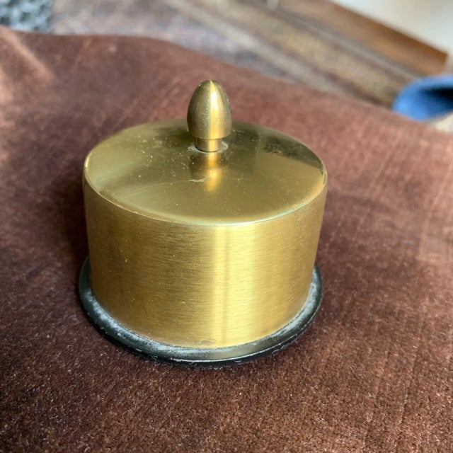 Mid 20th Century Vintage Brass Stamp Roll Holder For Sale - Image 4 of 10
