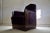 Art Deco Mahogany and Purple Velvet Lounge Chair by Carel Adolph Lion Cachet, 1930s For Sale - Image 6 of 9