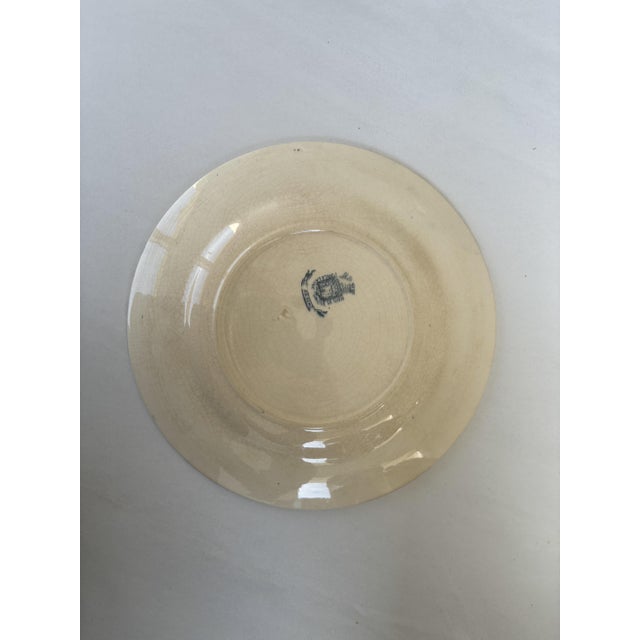 Vintage Dessert Plates with Chardon Pattern from Gien, 1940s, Set of 6 For Sale - Image 8 of 10