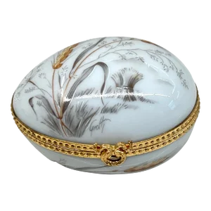 Early 20th Century Limoges Egg Shape Box
