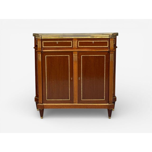 Late 19th Century Maison Jansen, Russian Neoclassical Style, Large Cabinets, Mahogany, Bronze For Sale - Image 5 of 9