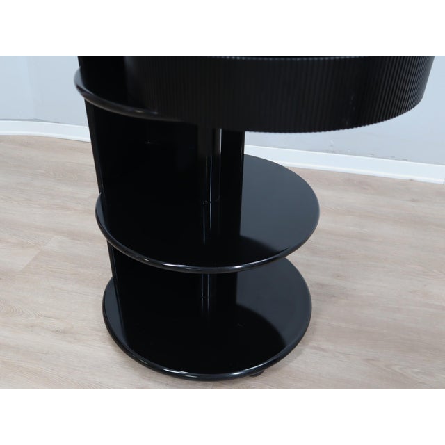 Postmodern Black Lacquered Nightstands from B&B Italia / C&B Italia, 1980s, Set of 2 For Sale - Image 14 of 16