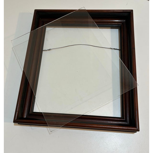 Antique Victorian Wood Walnut Picture Frame 13x15 c.1880 For Sale - Image 9 of 12