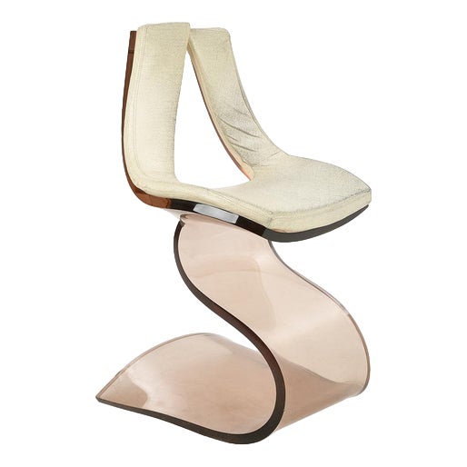 Acrylic Glass Chair by Michel Dumas, 1970s For Sale