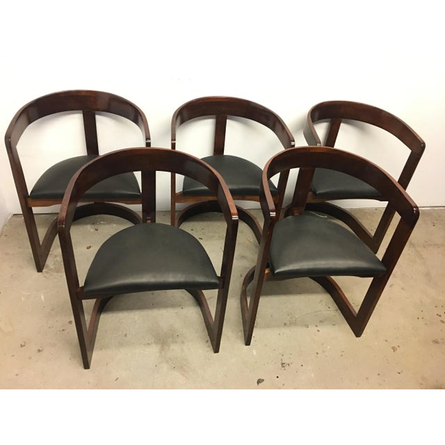 Postmodern Chairs in the Style of Scarpa- Set of 5 For Sale - Image 10 of 10