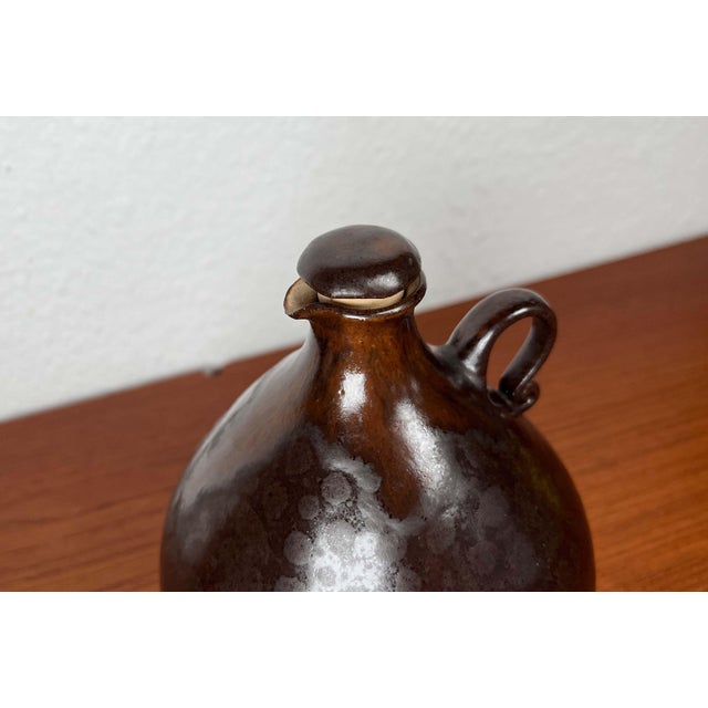 Ceramic Mid-Century Modern German Studio Pottery Jug with Mugs by Melitta Teubner, 1960s, Set of 4 For Sale - Image 7 of 18