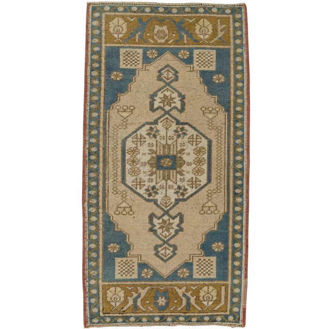 Brown Turkish Mini Rug Oriental Hand Knotted Vintage Rug 1'9" x 3'1" #21139 For Sale - Image 8 of 8