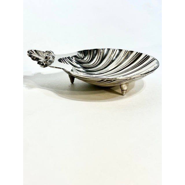 Vintage Sheffield Silver Plate Shell Dish, English Regency Style For Sale - Image 10 of 13