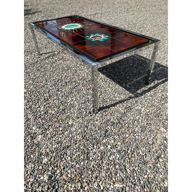 Vintage Rectangular Tiled Coffee Table by Juliette Belarti, 1970s For Sale - Image 14 of 15