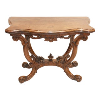 Antique Victorian Rosewood Game Table, 1880s For Sale