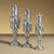 Contemporary Hartwin Small Silver Metallic Decorative Nutcracker Figurines, Set of 2 For Sale - Image 3 of 4