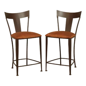 Johnston Casuals Modern Metal Barstools - A Pair