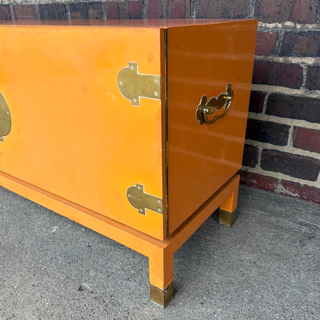 Mid 20th Century Mid-Century Modern Oriental Inspired Lacquered Credenza, Possibly Tommi Parzinger For Sale - Image 5 of 12