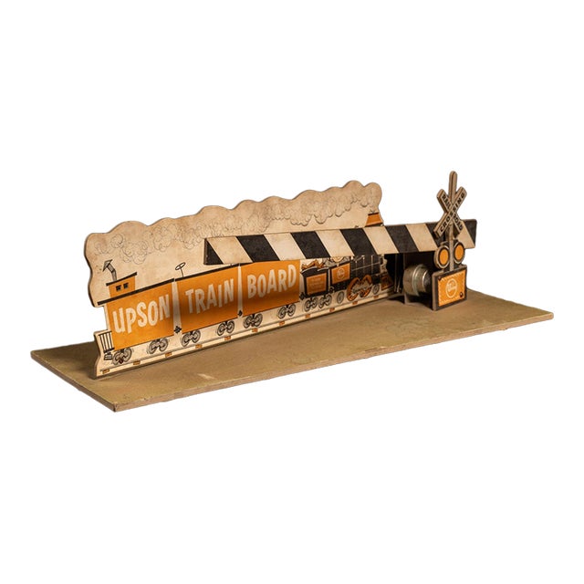 Mid-Century Upson Train Board Mechanical Point-of-Sale Display For Sale