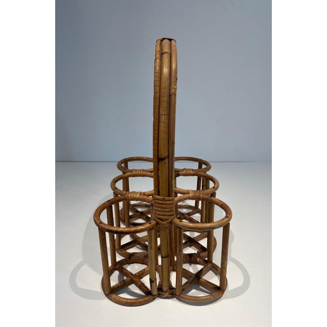 Rattan bottle holder. French work. Circa 1950 For Sale - Image 6 of 12