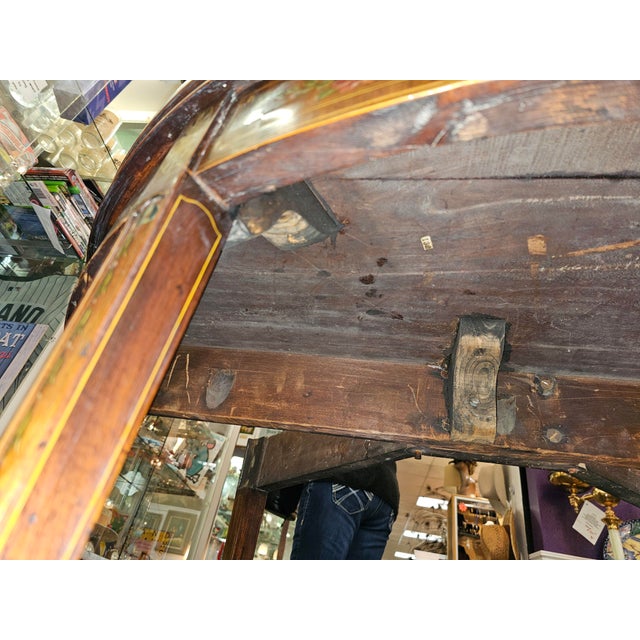 18th Century Georgian Hand Painted Demi-Lune Game Table For Sale - Image 12 of 17