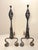 Delve into the charm of early 19th century with these rare hand-wrought iron fireplace andirons. Their classic black...