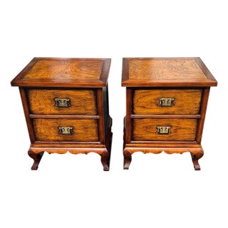 1990s Pair of Asian Style Nightstands For Sale