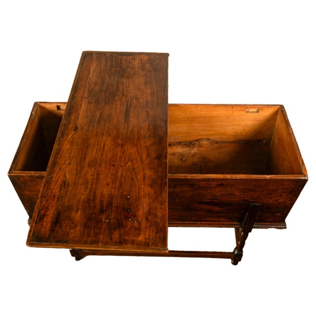 Antique Georgian Country 18th Century Elm Dough Bin Baker's Table Chest 1780 For Sale - Image 11 of 17