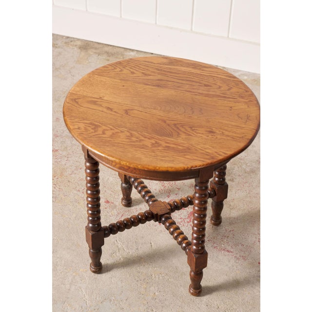 1930s English Oak Bobbin Stool For Sale In Charleston - Image 6 of 8