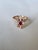 Set in 18k Rose Gold, Morganite, Mozambique Ruby & Diamonds Engagement Ring, Us Size 6.75 For Sale - Image 9 of 10