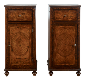 Inlaid Bedside Tables, 19th Century, Set of 2