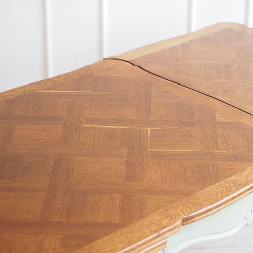 French Country Style Mint Green Dining Table with Inlaid Top, 1920s For Sale - Image 11 of 18