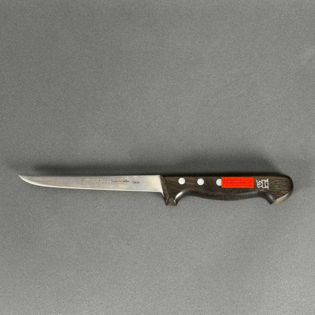 Metal Late 20th Century Old Stock Stainless Steel Gustav Emil Ern Boning Knife Solingen, Germany For Sale - Image 7 of 12