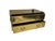 1970s 1970s Brass-Clad Riveted Campaign Trunk Coffee Table / 2-Drawer Chest For Sale - Image 5 of 11