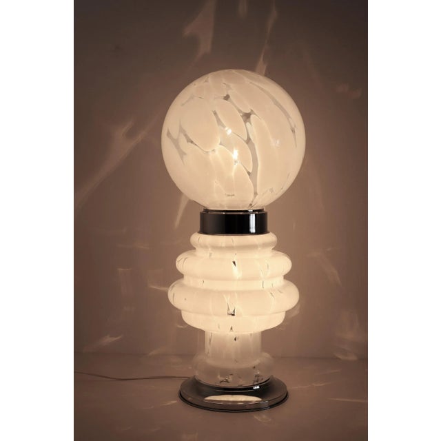 Italian Murano Glass and Chrome Pop Art Table or Floor Lamp, 1970s For Sale - Image 3 of 16