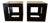 20th Century Asian Wood and Stone Cube Side Tables - a Pair For Sale