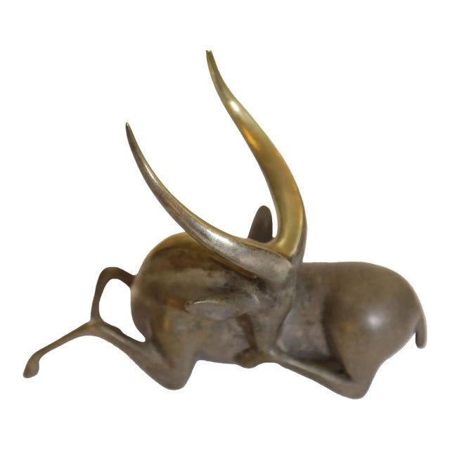 Loet Vanderveen Bronze Sculpture of a Gazelle Signed Numbered Limited Ed. For Sale