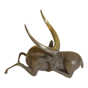 Loet Vanderveen Bronze Sculpture of a Gazelle Signed Numbered Limited Ed.