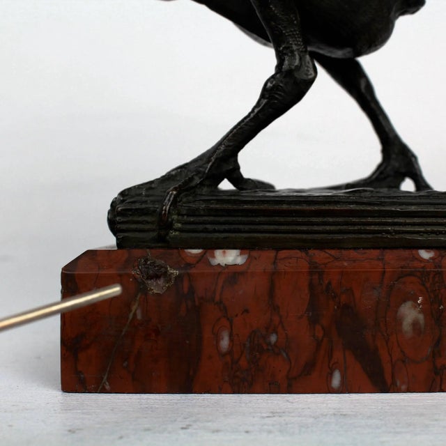 Brown Adolescent Turkey Bronze Sculpture by the American Animalier Albert Laessle For Sale - Image 8 of 11