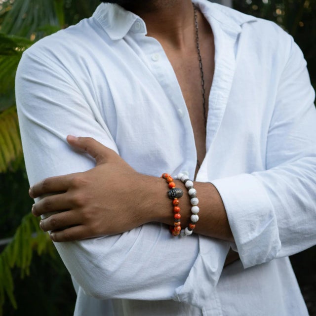 Warrior Soul Bronze Indian Chief & Jasper Beaded Bracelet Set Channel strength, courage, and grounded energy with the...