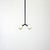 Y Pendant Mini, Black, 29in H, 3 Inch Glass Globes, by Research.Lighting, Modern, Minimal Hanging Light For Sale In New York - Image 6 of 10