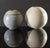 Mid-century modern set of two blue and white spherical stoneware vases Franco Bucci (Colbordolo, 1933 - Pesaro, 2002),...