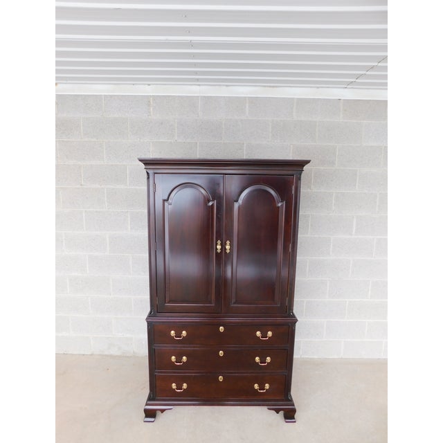 Stickley Mahogany Georgian Style Armoire Gentlemans Tall Chest 72.25"h ONE PIECE DESIGN Features Fine Quality Made...