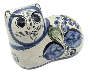 1970s Tonalá Mexico Ceramic Cat Figurine