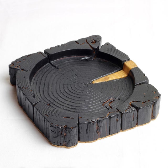 The Bruciata Tray is a hand-crafted wood object from the Raw Collection by Gabor Gobi, formed from reclaimed barn beam...