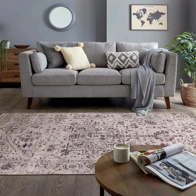 2020s Gray Erased Modern Rug For Sale - Image 4 of 5