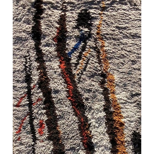 Scandinavian Modern Hand-Knotted Rug, 1970s For Sale - Image 6 of 16