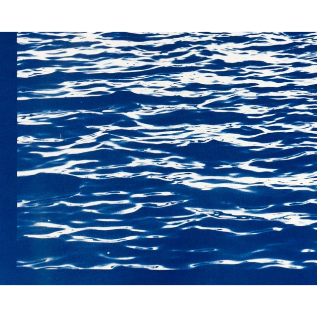 100x70cm/ Mediterranean Blue Sea Waves / Large Cyanotype Print on Watercolor Paper /Limited Edition / For Sale - Image 11 of 11
