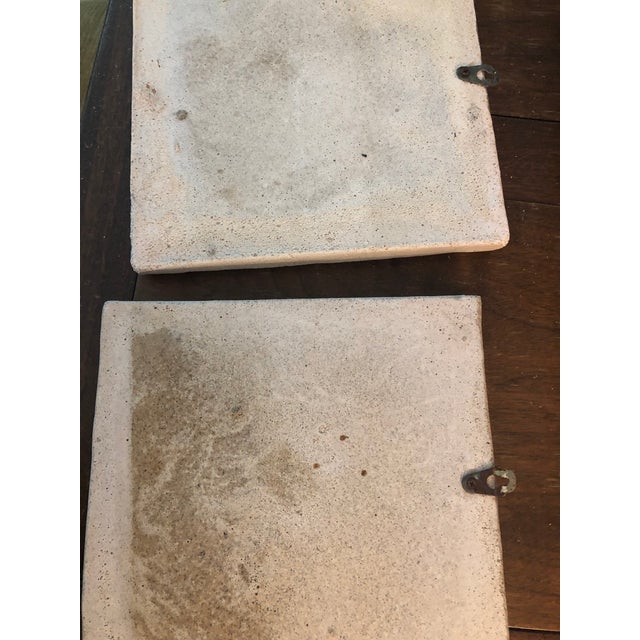 Vintage Floral Concrete Wall Plaques - A Pair For Sale - Image 10 of 10