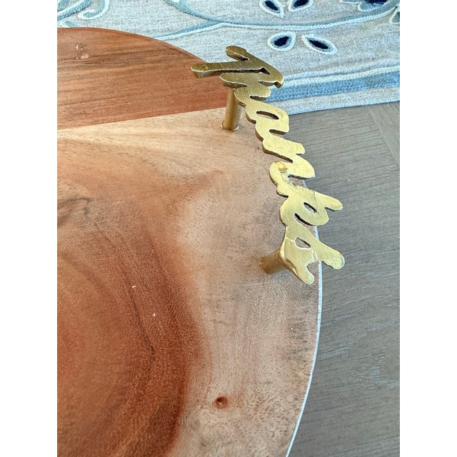 2000 - 2009 Give Thanks Wooden Serving Tray or Charcuterie Board For Sale - Image 5 of 9