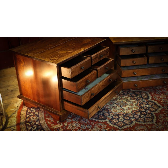 Dark Chestnut Garrat 6-Drawer Bedside Tables from Laura Ashley, 2010s, Set of 2 For Sale - Image 6 of 15