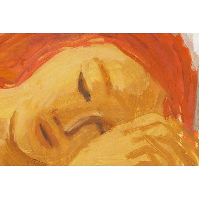 'Woman Sleeping' by Jais Nielsen, 1951; Paris Salon D’Automne, Danish Post-Impressionist, Charlottenborg For Sale - Image 4 of 8