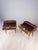 Mid-Century Italian Bedside Tables with Double Glass Tops, 1950s, Set of 2 For Sale - Image 9 of 18