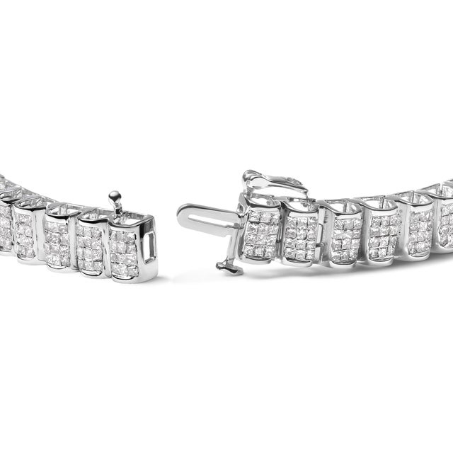 Celebrate a special moment with this exquisite and sparkly white diamond tennis bracelet. This elegant bracelet features...